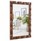 Rubberwood Framed Rectangle Wall Mirror with MDF Backing, Farmhouse Decorative Vanity Mirror, Horizontal or Vertical Mount